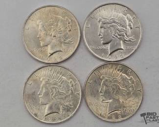 94  4 1922 Silver Peace Dollars 