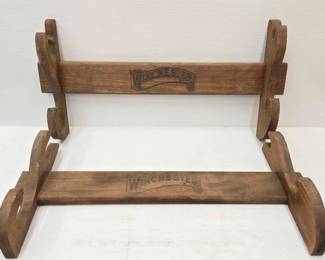 1496  2 Winchester Wooden Rifle Racks 