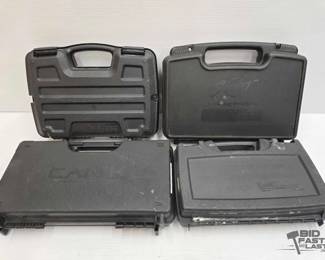 1406  4 Hardshell Handgun Cases 