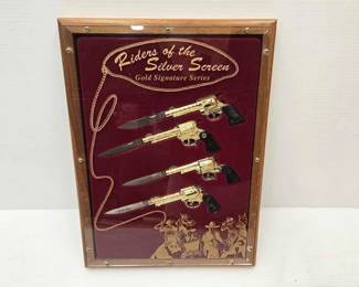 197  Riders of the Silver Screen Gold Signature Series Folding Pocket Knives 