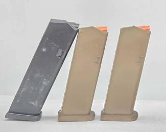 406  2 Glock 15rd 9mm Magazines  1 Glock 17rd 9mm Magazine 