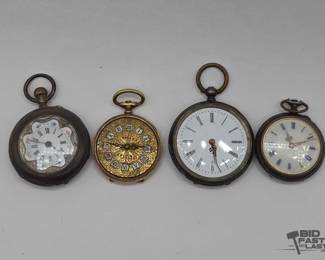163  4 Vintage Pocket Watches 
