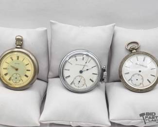 149  3 Vintage Elgin Pocket Watches 