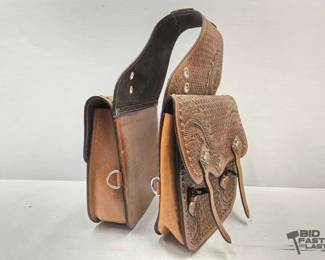632  Leather Horse Saddle Bags 