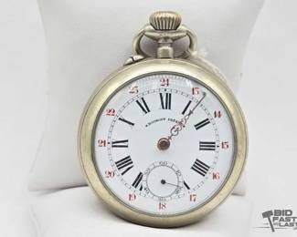 145  Vintage Roskopf Pocket Watch 