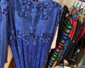 Several beaded formal gowns 
