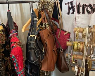 Many leather purses