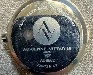 Adrienne Vittadini Womens GoldTone Stainless Steel Diamond Accent Quartz Watch AD third image