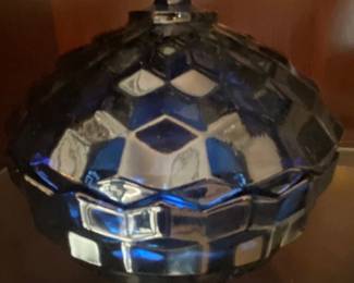Indiana Glass Whitehall Cobalt Blue Covered Candy Dish