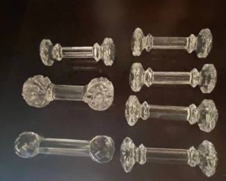 Set of Crystal Glass Dumbbell Knife Rests