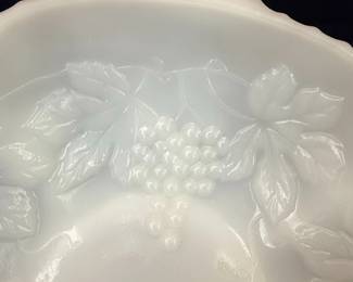 Anchor Hocking Milk Glass Grape Harvest Bowl second image