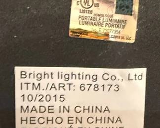 Bright Lighting Co. Glass Table Lamp second image