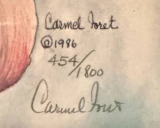 Carmel Foret Pink Daylilies Limited Edition Print second image