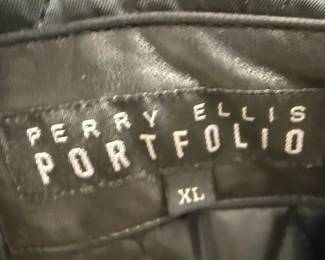 Perry Ellis Portfolio Mens Leather Jacket second image