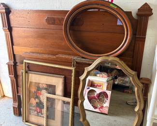 Antique Headboard & footboard make a great bench, Frames, Large Mirror