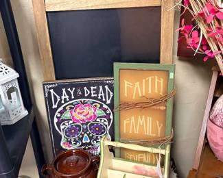 Chalk Board, Bean Pot, Garden Tote
