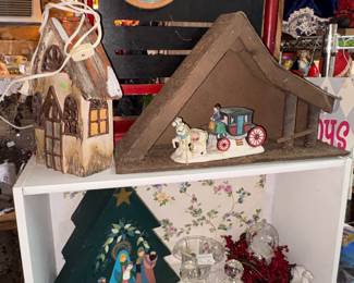 Manger, Light up House, Christmas Nesting boxes