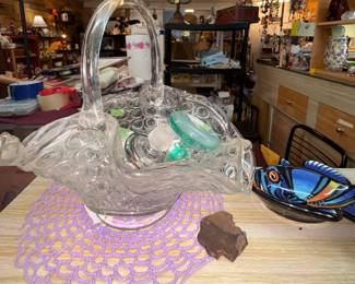 Glass Basket Press glass, Glass stoppers