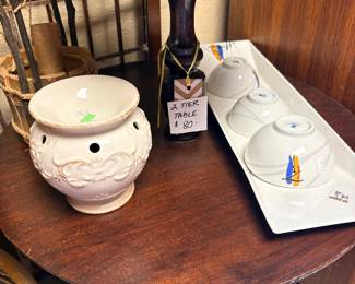 Vintage Two Tier Lamp Table