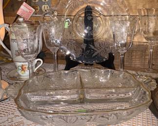 etched Glass fostoria & Heisey