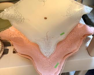 Vintage glass ceiling shades