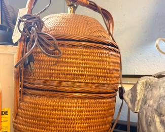 Wicker Basket Lamp