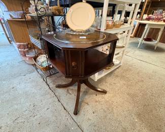 Octagon Leather top Table
