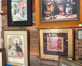 Vintage Framed New Orleans Print, Gody Ladies Print