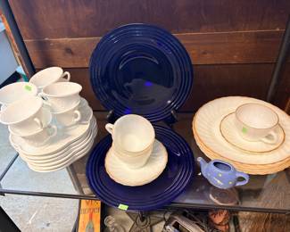 Milk Glass Snack Sets