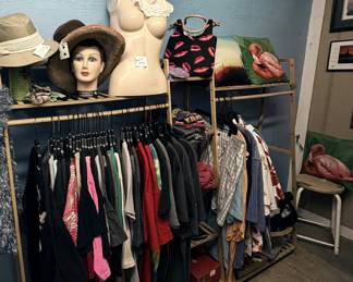 Vintage mannequin, ladies tops men’s shirts, ladies, hats, snapback hats