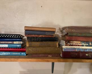 Cookbooks and antique books 
