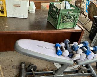 Weight bench and weights 