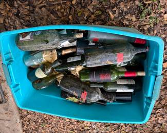 Empty wine bottles