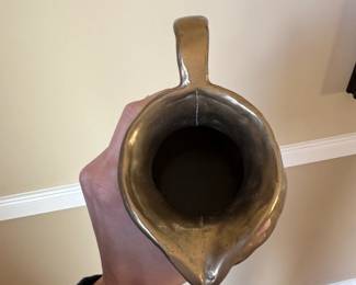 Vintage Hand Hammered Brass Pitcher third image