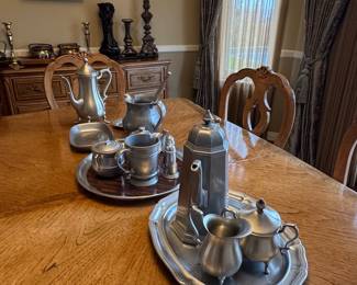 Gorham Octette Pewter Coffee or Tea Service Set with Tray