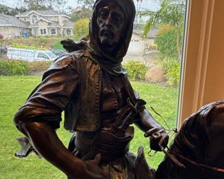 Bronze Sculpture of an Arab Warrior on Horseback, After Alfred Barye second image