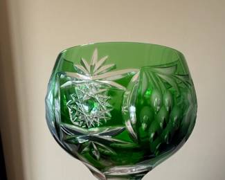 Nachtmann Traube Emerald Green Cut Crystal Wine Glass second image