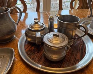 Gorham Octette Pewter Coffee or Tea Service Set with Tray third image