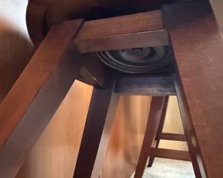 Set of Alaterre Furniture Natick in. Round Brown Counter Height Barstools second image