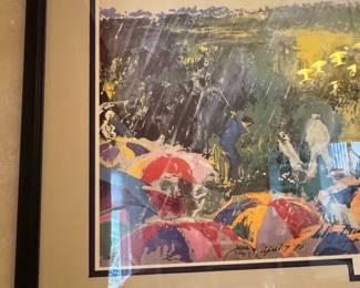 LeRoy Neiman Arnie in the Rain Signed Golf Print third image