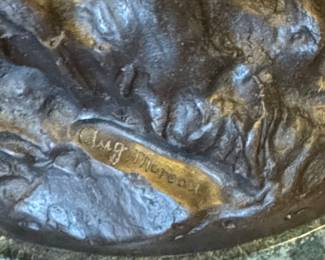 Bronze Sculpture of a Young Woman by Auguste Moreau, Chant de lalouette Song of the Lark after Hippolyte Franois Moreau