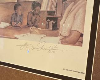 The Mentor  Rosa Parks and Martin Luther King Jr. Lithograph by A. Douglas fifth image