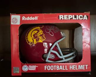 Autographed Junior Seau USC Trojans Replica Football Helmet