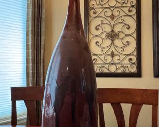 Large Glazed Ceramic Floor Vase second image