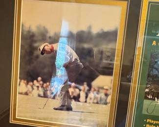 Framed Masters Memorabilia with Arnold Palmer and Jack Nicklaus Photographs fourth image