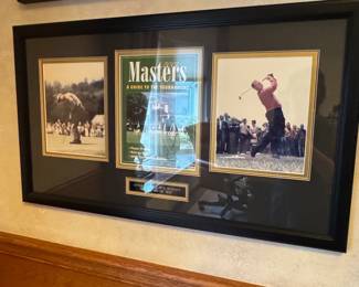 Framed Masters Memorabilia with Arnold Palmer and Jack Nicklaus Photographs second image