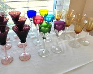 Brilliant ST Louis Glass stemware 