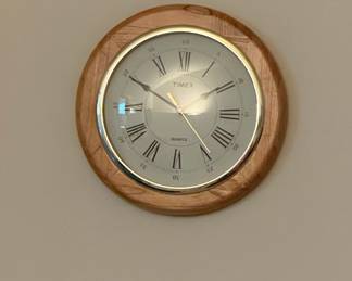 Timex Quartz Wall Clock with Wooden Frame