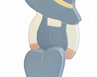 Hand-Painted Wooden Figurine of Jiminy Cricket