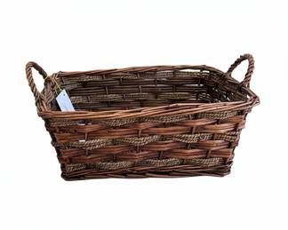 Woven Willow Basket with Handles